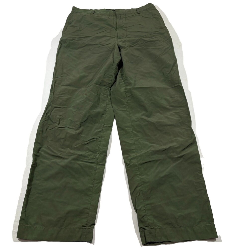 Nicole Fahri Womens Green Cotton Poly Wide Leg Trouser Pants Grunge Sz 34 ITALY - Picture 2 of 14